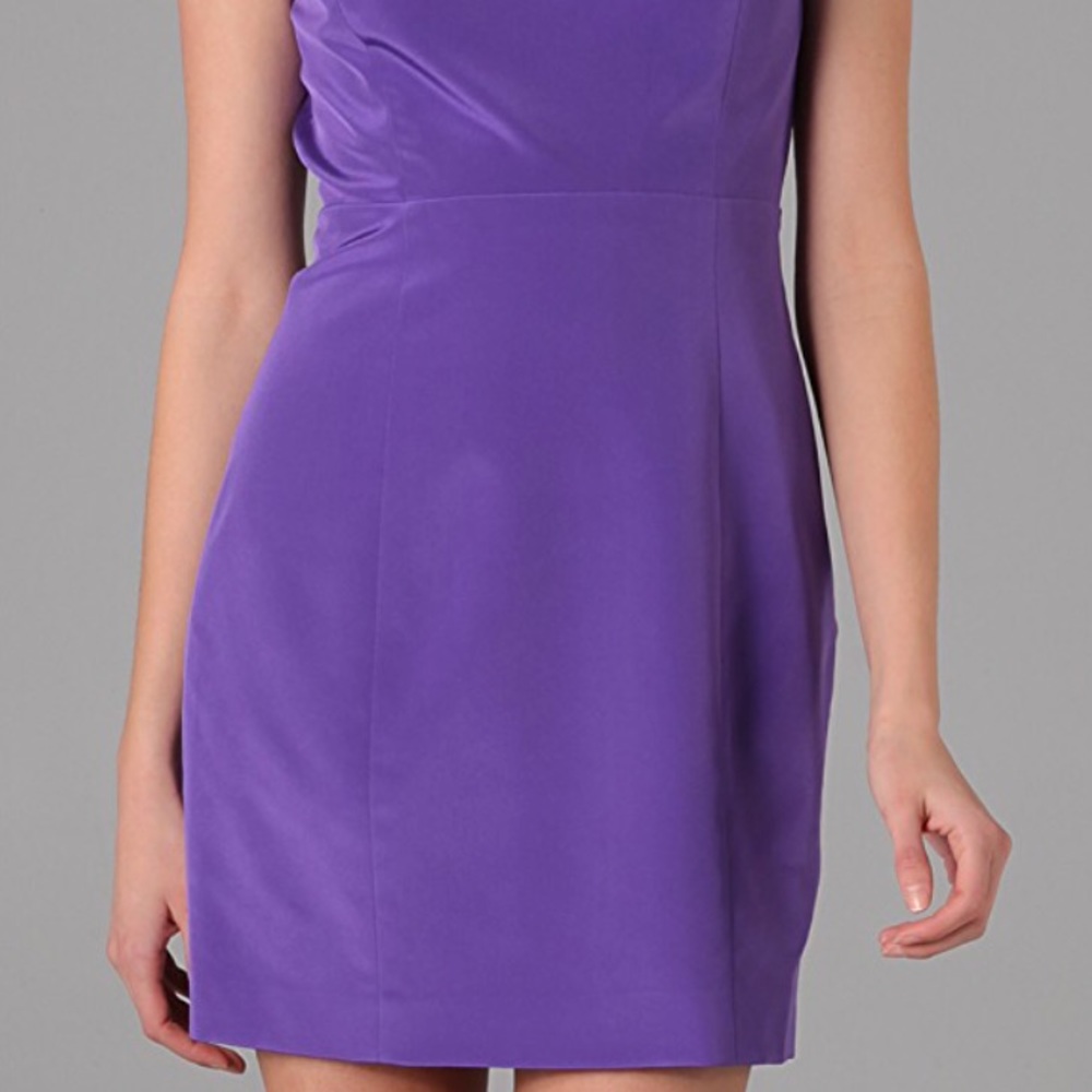 Tibi Purple Cap Sleeve Cocktail Dress Sz 4 - Picture 5 of 8